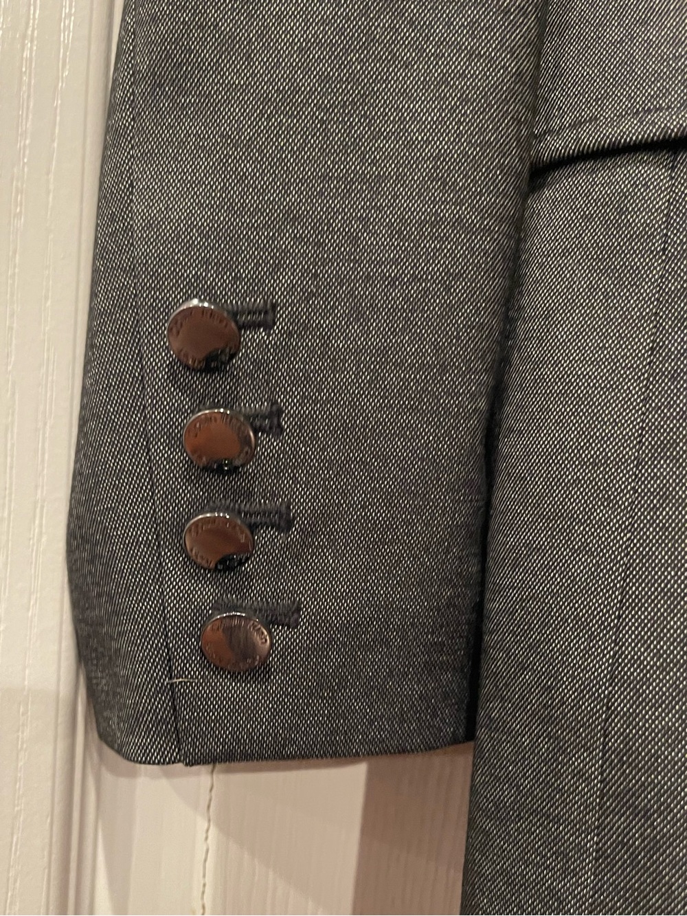 Calvin Klein Women's Charcoal Herringbone Blazer